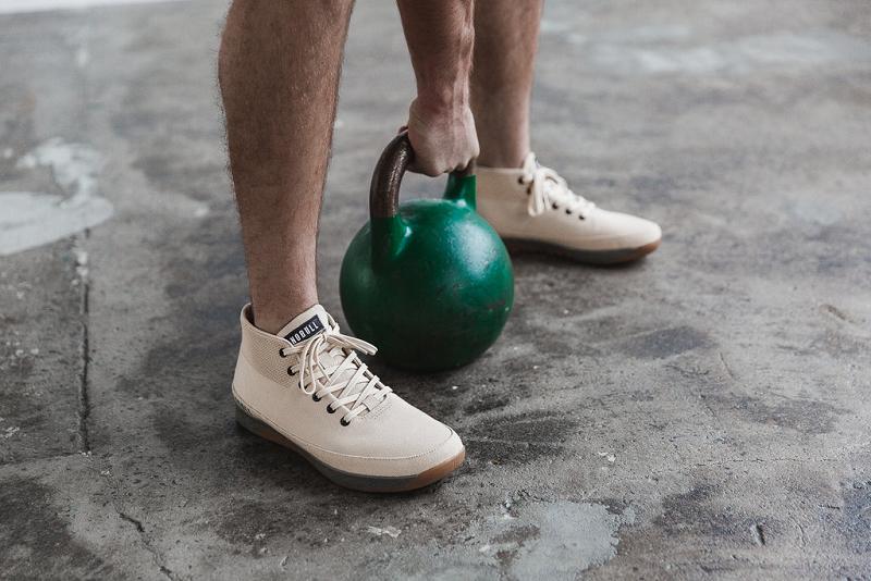 Beige Nobull Desert Canvas Mid Men's Trainers | CA R1268V